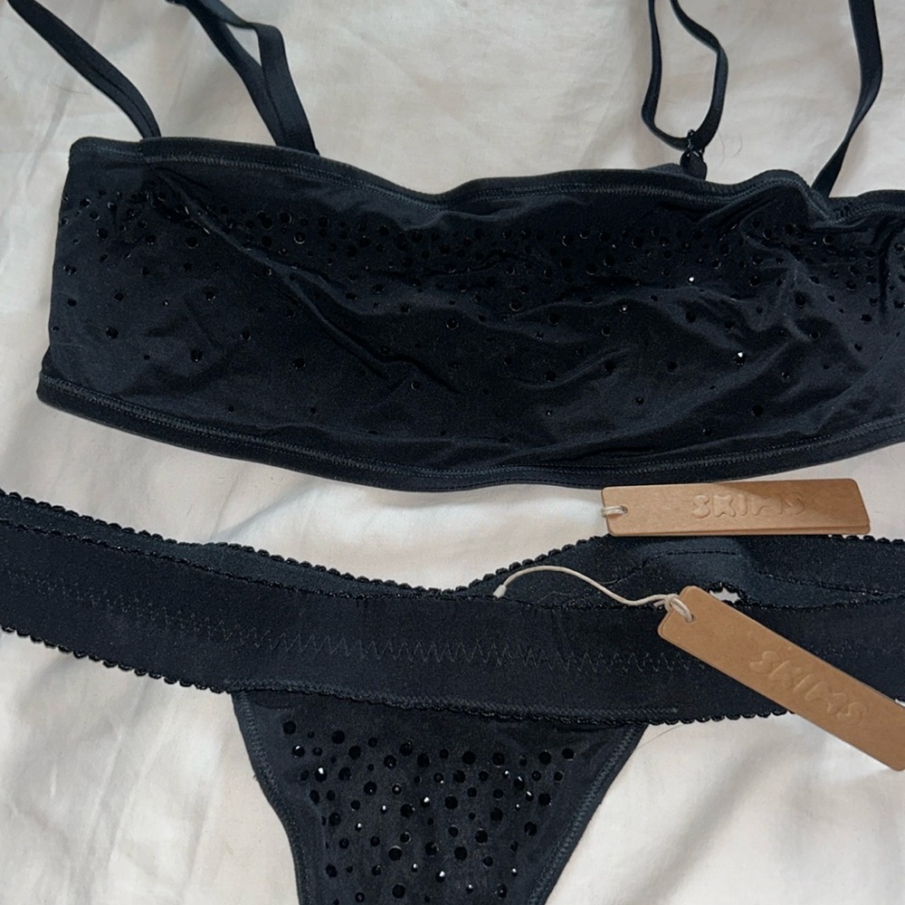 SKIMS jelly sheer Swarovski set S/M